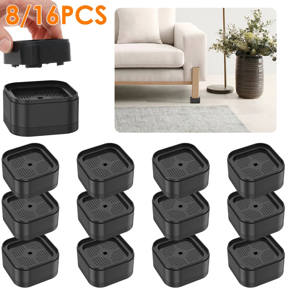 8/16Pcs Furniture Risers Heavy Duty Sofa Riser Nonslip Bottom Adjustable Table Risers Stackable Bed Lifter Furniture Accessories 8/16Pcs Furniture Risers Heavy Duty Sofa Riser Nonslip Bottom Adjustable Table Risers Stackable Bed Lifter Furniture Accessories