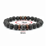 Volcanic Stone Bracelet for Men Lava Wooden Beads Bracelet Tibetan Buddha Wrist Chain Women Men Jewelry Gift New Bracelets 2