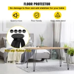 SucceBuy Hairpin Table Legs Black Set of 4 Desk Legs 3 Rods for Bench Desk Dining Chairs Carbon Steel DIY Heavy Duty Furniture 5