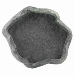 Reptile Feeder ABS Resin Imitation Rock Design Food and Water Dish Feeder Bowl for Tortoise Lizard 4