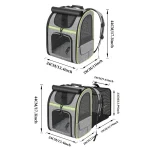 Cat Carrier Backpacks Expandable Cat Backpack with Shade Cover, Breathable Mesh Pet Carrier Backpack Bag for Travel Hiking Campi 2