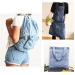 Washed Denim Fabric Cotton Blue Solid Color Thin Light DIY Handmade Dolls Clothing Jeans Skirt Jacket Bag Needlework Material 3