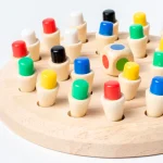 Wooden Memory Match Stick Chess Color Game Board Puzzles Montessori Educational Toy Cognitive Ability Learning Toys For Children 5