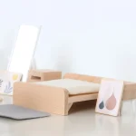 Nordic style villa, dollhouse, children's play, mini simulation furniture, bedroom, kitchen, wooden toys, boys and girls 6