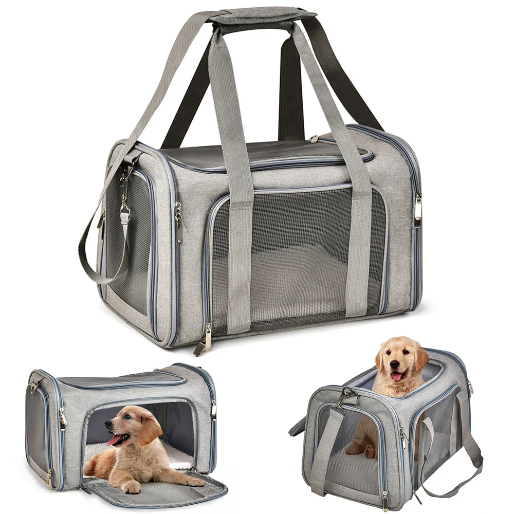 Dog Carrier Bag Soft Side Backpack Cat Pet Carriers Dog Travel Bags Airline Approved Transport For Small Dogs Cats Outgoing Dog Carrier Bag Soft Side Backpack Cat Pet Carriers Dog Travel Bags Airline Approved Transport For Small Dogs Cats Outgoing