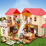 1:12 Forest Family Dollhouse Furniture Montessori Miniature Doll House Kitchen Bedroom Bathroom Accessories For Girl Gifts 2