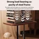 C-shaped Side Table Coffee Table Waterproof Living Room Sofa Table Height Adjustable And Flip-over Panel Load Capacity of 25kg 5