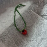 Boho Kpop Colorful Sugar Star Tassel Pendant Choker Necklace for Women Sweet Love Heart Chain Aesthetic Y2K Jewelry Accessories 5