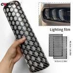 Car Rear Tail Light Lamp Honeycomb Stickers Type Auto Decal Fog Light Smoke Films Decoration Wrap Decal Car Exterior Accessories 2