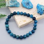 Original Reiki Blue Apatite Beads Bracelets Men Women Natural Stone Blood Circulation Stimulate Enthusiasm Health Care Jewelry 3