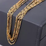 Exquisite Fashion 18K Gold Filled Necklace For Women Men Size 16-30 Inch Jewelry 4mm Figaro Chain Necklaces Wholesale 4