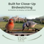 Smart Bird Feeder with Camera for Outdoor Use ABS Plastic Body Black Finish 4K UHD Video Dual-Band Wi-Fi Solar Powered AI Bird 4