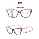 New Fashion Cat Eye Reading Glasses Women Anti-blue Light Eyeglasses Blocking Blue Light Readers Double Color Frame Eyewear 5