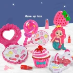 Girls Make Up Set Toys Beauty Makeup Tools Children Pretend Play Toys Safe Non Toxic Dressing Cosmetic Nail Polish Toys Gifts 2