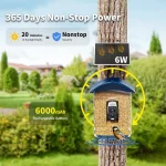 Smart Bird Feeder with Camera: AI Identifies Species, No Subscription, Solar Powered, 2K HD Video & Alerts 4