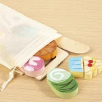 Simulation Kitchen Pretend Toy Wooden Classic Game Educational Toy For Children Kids Gift Cutting Fruit Vegetable Food Set 3