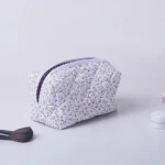 Storage Organizer Floral Puffy Quilted Makeup Bag Flower Printed Cosmetic Pouch Large Travel Cosmetic Bag Makeup Accessory 6