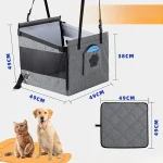 Portable Car Pet Seat Stable Dog Carrier with Safety Mesh Protector Waterproof Design for Puppy Travel Outdoor Use 5