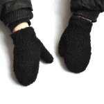 Warm Plush Thick Warm Baby Gloves Winter Plus Velvet Mittens Children Kid Coral Fleece Full Finger Gloves For 1-4Y Kids Gloves 6