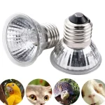 20/50/75W Heat Lamp UVA UVB Reptile Constant Temperature Lamp Full Spectrum Sunlamp Basking Pet Light Coop Chick Pet Turtle Lamp 3