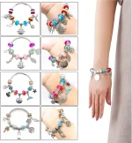 Charm Bracelet Making Kit DIY Jewelry Making Supplies Beads Unicorn Mermaid Crafts Handmade Gifts Set  for Girls Teens Age 6