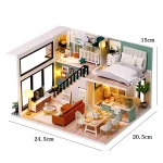 Handmade Doll House Kit Wooden 3D Puzzle Mini DollHouse Assembly Building With Furniture Kits Toys For Children Birthday Gifts 6