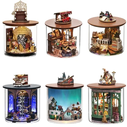 Wooden Mini DIY Doll house Kit For  Making And Assembling Room Models Toys Home And Bedroom Decorations With Furniture Dollhouse
