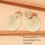 Aretes De Mujer Bohemia Trendy Geometric Metal Round Earrings For Women Fashion Wedding Jewelry 6