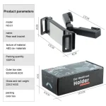 360 Degree Rotating Car Headrest Tablet Mount Holder Portable iPad Stand Auto Rear Seat Pillow Bracket for Travel Road Trip 5