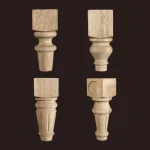 8-25cm High Quality Wooden Furniture Legs for Cabinets Sofas Unfinished Bun Feet for Ottoman TV Stand Loveseat Dresser Foot 3