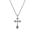 Summer Black Rhinestone Cross Jesus Pendant Choker Necklace for Women Punk Vintage Double Layers Chain 2026 Neck Boho Jewelry 6
