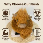 50/60/65cm Long Arm Stuffed Animal Arm Weighted Soft Plush Pillow Raccoon Koala Bear Sloth  Dinosaur Gift for Boys and Girls 6