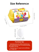 6Pcs Baby Smart Eggs Montessori Educational Toys For Children Color Shape Matching Recognize Toddler Intelligent Learning 2