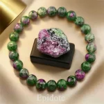 Red and green natural gemstones, aiding in attracting wealth and good fortune, bringing continuous luck couple bracelet