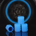 Luminous Valve Caps Fluorescent Night Car Tire Valve Caps Motorcycle Bike Glowing Decor Wheel Nozzles Tyre Cap Car Accessories 3