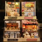 Mini Miniature Dollhouse DIY Small House Kit Making Room Toys Home Bedroom Decorations With Furniture Wooden Craft Doll houses 5