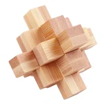 Kids Children Adult Kong Ming Luban Lock 3D Handmade Bamboo Math Puzzles Brain Teasers Educational Finger Toy Birthday Xmas Gift 3
