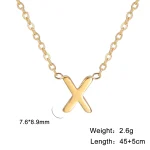 Cazador Minimalist Initial A-Z Letter Necklace for Women Alphabet Stainless Steel Choker Chains Jewelry Birthday Gift Wholesale 6