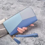 Fashion Zipper Wallets Womens Long Purses Handbags Coin Purse Cards Holder PU Leather Billfold Wallet 3