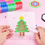 5mm Hama Beads Toy DIY  Beads Tool Educational Tangram Jigsaw Puzzle Pegboard Template Kids Игрушки Для Детей 2