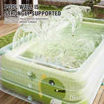 1.8-2.6M PVC Children's Cute Inflatable Swimming Pool for Backyard Home Outdoor Large Pool for Family Baby Indoor Bath Bathtub 2