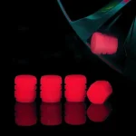 Luminous Valve Caps Fluorescent Night Car Tire Valve Caps Motorcycle Bike Glowing Decor Wheel Nozzles Tyre Cap Car Accessories 4