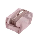 Mini Clear Nylon Mesh Cosmetic Bags Cute Women Small Lipstick Makeup Bags Pouch Data Line Key Earphone Organizer Case 6
