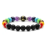 2pcs 7 Chakra Bracelet with Meaning Cardfor Men Women Natural Crystal Healing Anxiety Jewellery Mandala Yoga Bracelet Gift 3