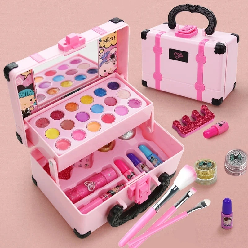 Kids Makeup Cosmetics Playing Box Princess Makeup Girl Toy Play Set Lipstick Eye Shadow Safety Nontoxic Kids Toys for Girls Kids Makeup Cosmetics Playing Box Princess Makeup Girl Toy Play Set Lipstick Eye Shadow Safety Nontoxic Kids Toys for Girls