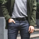 Men's Belt Automatic Metal Buckle Imitation Nylon Webbing Outdoor Work Belt Toothless Automatic Buckle Casual Sports Canvas Belt 2
