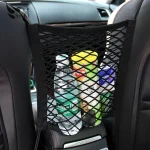 Car seat middle storage net pocket, car screen, elastic children's isolation net, storage net, seat back storage bag 4