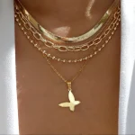Vintage New Gold Color Multiple Styles Necklace For Women Boho Trendy Multi-Layer Crystal Pendant Necklaces Set Jewelry Gifts 6