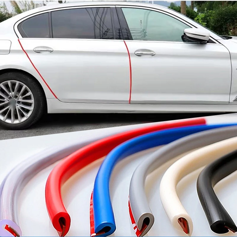 5M Car Door Edge Rubber Scratch Protector Strips Car Styling Mouldings Protection Side Doors Moldings Adhesive Scratch Tools New 5M Car Door Edge Rubber Scratch Protector Strips Car Styling Mouldings Protection Side Doors Moldings Adhesive Scratch Tools New