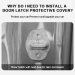 SEAMETAL 4pcs Silicone Car Door Lock Buckle Protection Cover Elastic Anti-Collision Shock Absorbing Pad Mute Buffering Cushion 3